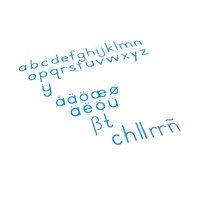 Nienhuis - Medium Movable Alphabet: International Print - Blue