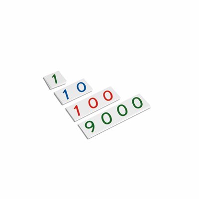 Nienhuis - Cartes numérotées en plastique - Petites cartes numérotées, 1-9000