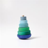 Grimms Wobbly Stacking Tower- Blue & Green