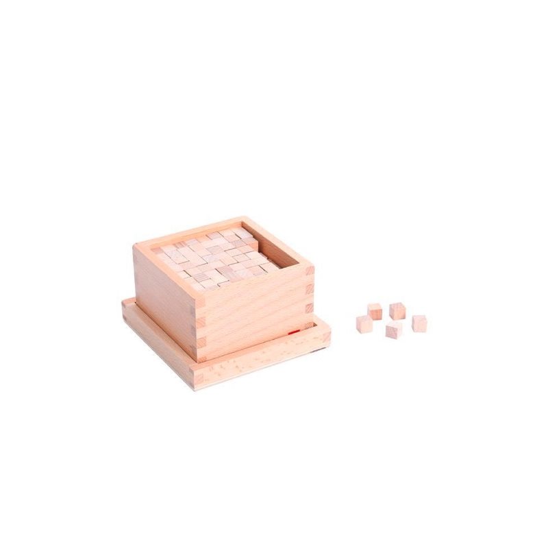 Box with Cubes for Pink Tower