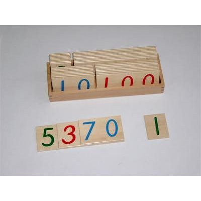 Grandes cartes numérotées en bois 9000