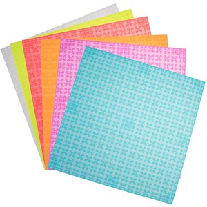 Plaques de base empilables - 10" x 10" - paquet de 6 - couleurs claires