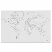 World: Political With Lakes - Pack of 50