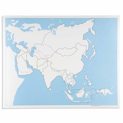 Nienhuis - Carte de contrôle de l'Asie : sans étiquette