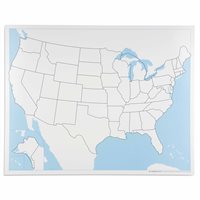 Nienhuis - Carte de contrôle des États-Unis : sans étiquette