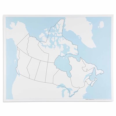 Nienhuis - Carte de contrôle du Canada : sans étiquette