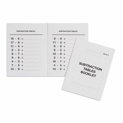 Nienhuis - Subtraction Tables Booklet: 3