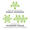  Table trapézoïdale mobile, 30" X 60"