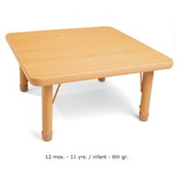 30" X 30" Heavy-Duty Square Toddler Table-Low