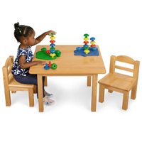 Ensemble table et chaises en bois dur pour tout-petits