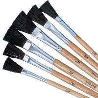 Black Bristle Brushes Pk / 72