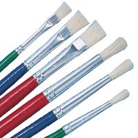 White Bristle Brushes Pk / 72