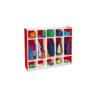 Kids Colours™ Coat Lockers For 10 - Red