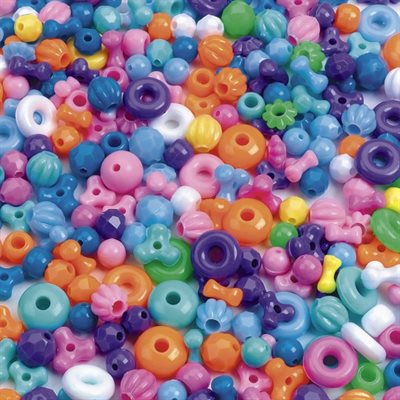 Mélange de perles de couleur - 1 / 2 lb