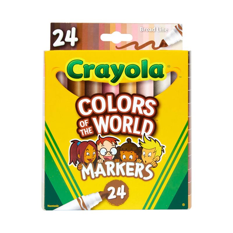 Marqueurs Crayola Colors of the World Broad Line - 24pk