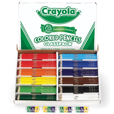 Crayons de couleur Crayola Classpack-240