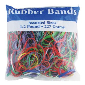 BAZIC Rubber Bands - Assorted Sizes - 0.5lbs