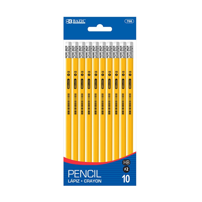 Premium Yellow Pencil - #2 - 10 Pack