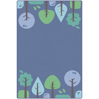 KIDSoft Tranquil Trees Carpet- Blue 4' x 6' 