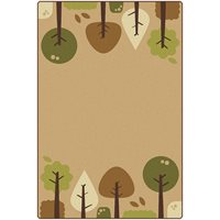 KIDSoft Tranquil Trees Carpet- Tan 4' x 6' 