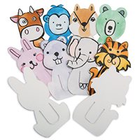 Colour Me Animal Clip Bookmarks-Pack of 24