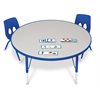 Table ronde ajustable arc-en-ciel de 42 po - Bleu