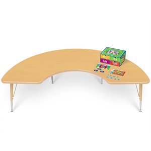 Low 36" X 72" Natural Adjustable Group Table
