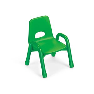 6" Kids Colours Stacking Chair-Green