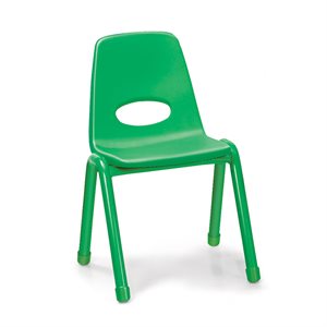 13.5" Kids Colours Stacking Chair-Green