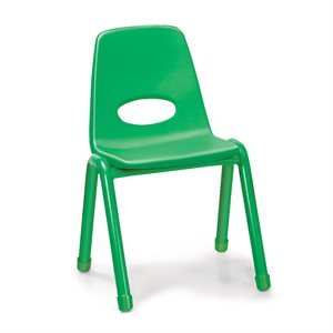 15.5" Kids Colours Stacking Chair-Green