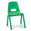 17.5" Kids Colours Teacher's Stacking Chair-Green