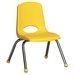    10" Classroom Stack Chair - Chrome Leg & Ball Glide - Yellow
