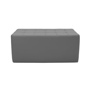 Tufted Rectangle Ottoman 16"H - Grey
