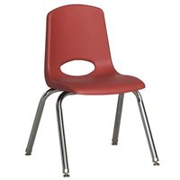 14" Classic School Stack Chair - Red