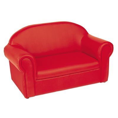 Easy-Clean Comfy Couch - Red