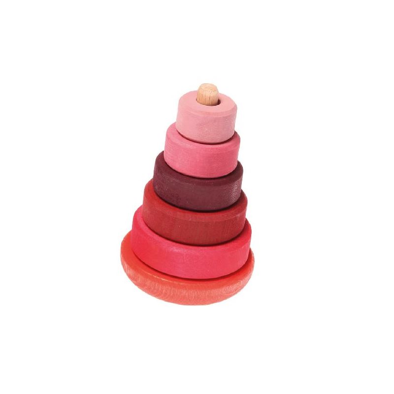 Grimms Wobbly Stacking Tower- Pink