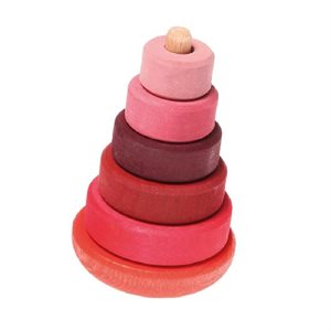 Grimms Wobbly Stacking Tower- Pink