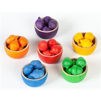 Multicoloured Bowls & Acorns