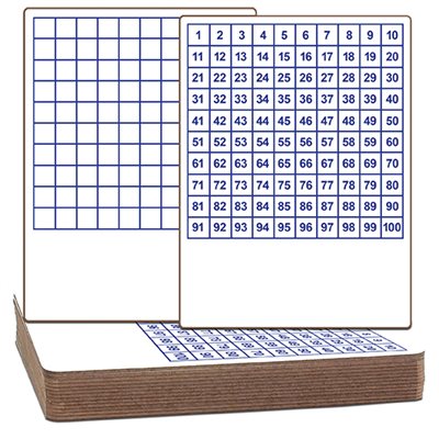 Hundreds Dry-Erase Boards - Class Pack of 12 - 9"X12"