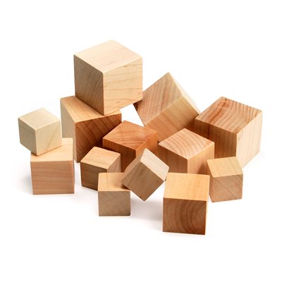 Wood Blocks - Pack of 48 Assorted