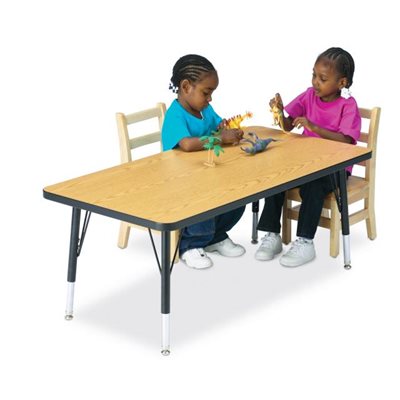 Berries® Rectangle Activity Table - 30" X 60", 24" - 31" Ht - Classic Maple