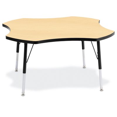 Berries® Four Leaf Activity Table - 48", 24" - 31" Ht - Classic Maple