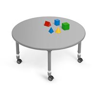 Flex-Space 48" Round Mobile Table-Grey
