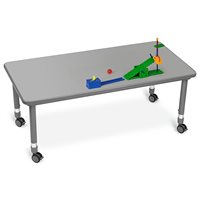 Table rectangulaire mobile Flex-Space 30x60 - Gris