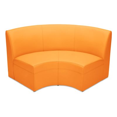 Flex-Space Lounge & Learn Curved Couch-Orange