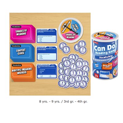 Can Do-Reading Vocabulary Games -Gr. 3-4