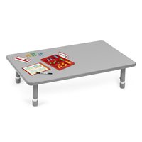 Flex-Space 30x48 Rectangular Floor Table-Grey
