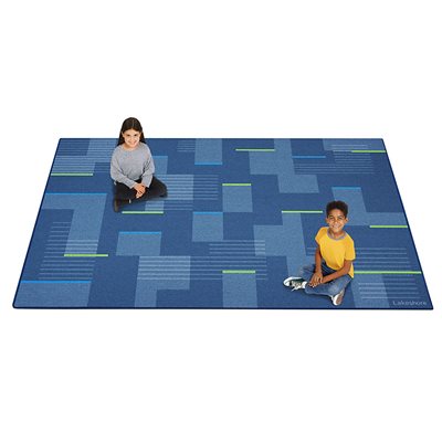 Flex-Space Blue Designer Accents Carpet-6x9