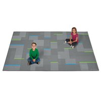 Flex-Space Grey Designer Accents Carpet-6x9