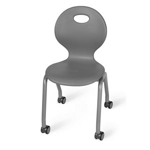 Flex-Space 13.5" Ergo Glide Mobile Chairs - Grey